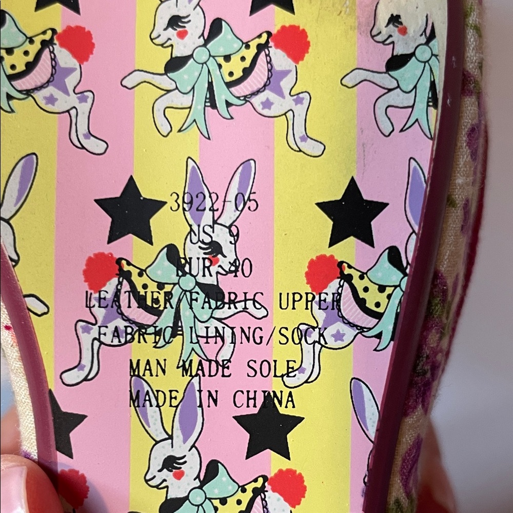 Irregular Choice Floral and Polka Dot Women's Wedge Sandal, size US 9 - Picture 13 of 15